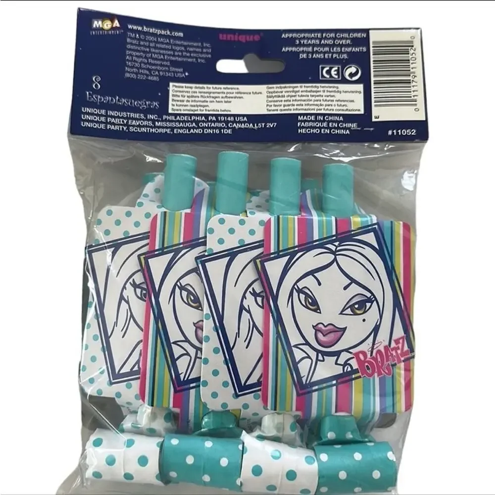 Bratz Birthday Party Invitations w/ Envelopes and Bratz Birthday Party Blowouts